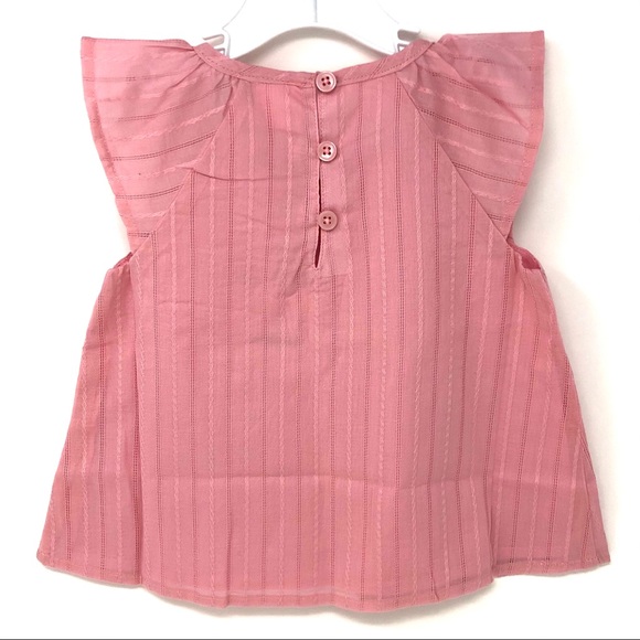 NEW! Gymboree Pink Short Sleeve Top Flutter Sleeve - Picture 4 of 6